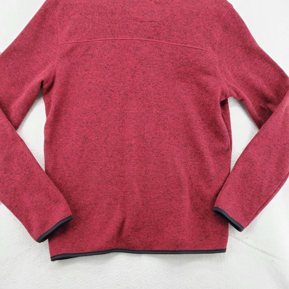 Urban Pipeline Sweater Men's Long Sleeve 1/4 Zip Contrasting Pkt. Pullover Red M - Picture 9 of 12